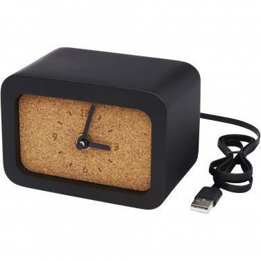 Logo trade promotional giveaway photo of: Momento wireless limestone charging desk clock