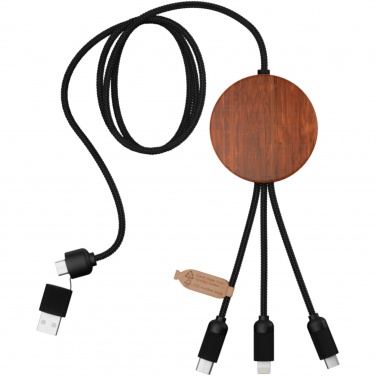 Logotrade promotional merchandise picture of: SCX.design C40 5-in-1 rPET light-up logo charging cable and 10W charging pad