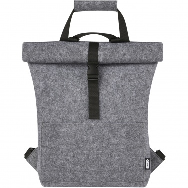 Logotrade promotional gifts photo of: Felta GRS recycled felt roll-top bike bag 13L