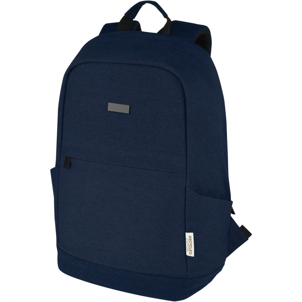 Logo trade promotional item photo of: Joey 15.6" GRS recycled canvas anti-theft laptop backpack 18L
