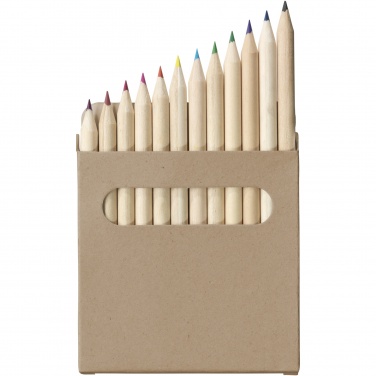 Logo trade promotional giveaways image of: Artemaa 12-piece pencil colouring set