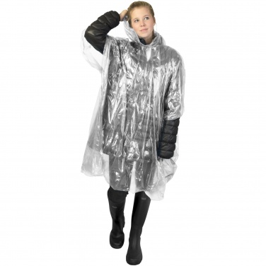 Logotrade business gift image of: Mayan recycled plastic disposable rain poncho with storage pouch