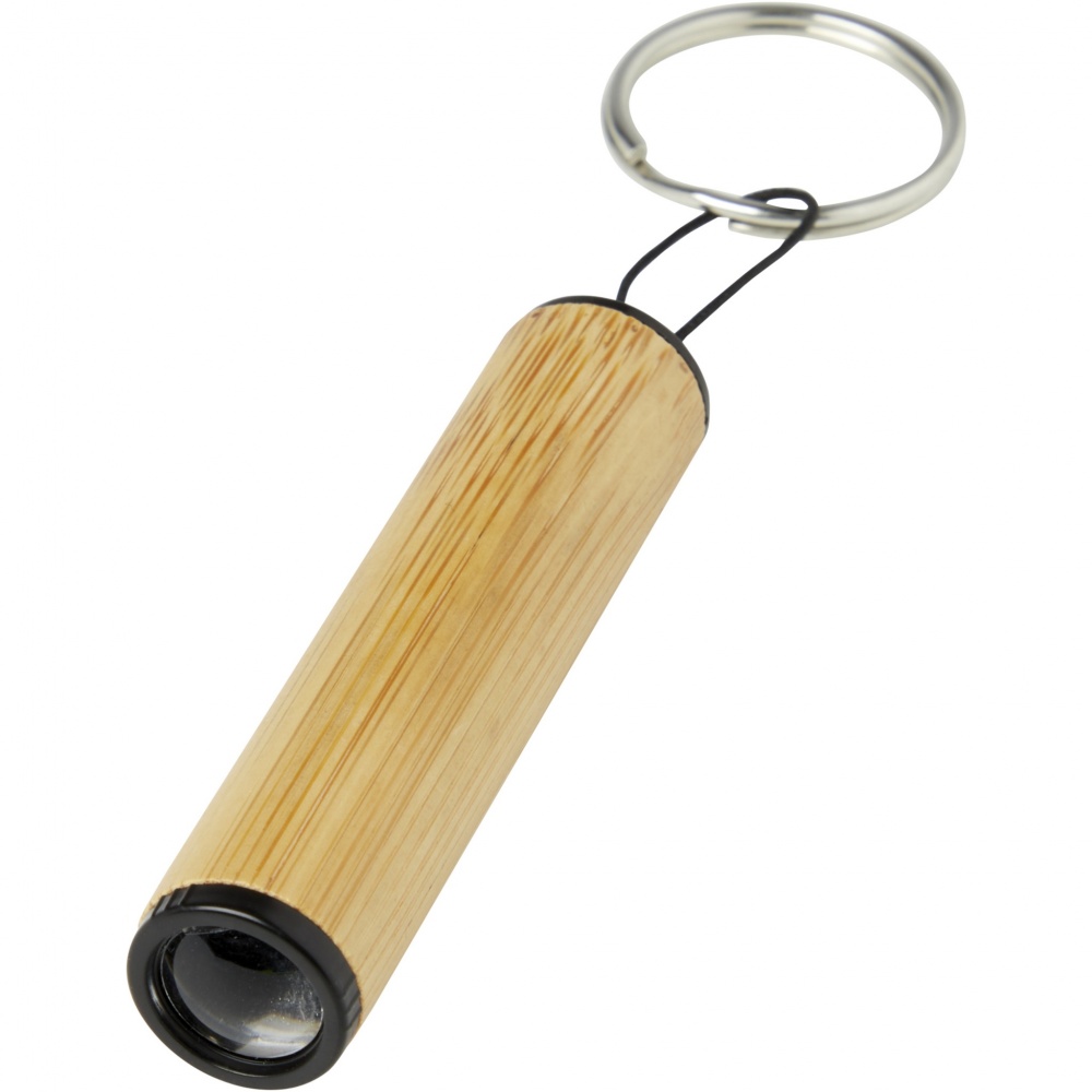 Logo trade promotional gifts picture of: Cane bamboo key ring with light