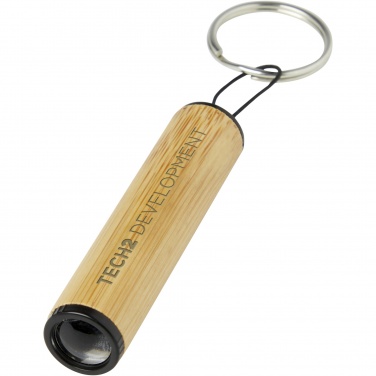 Logo trade promotional giveaways image of: Cane bamboo key ring with light