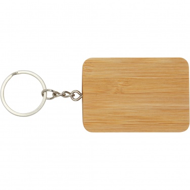 Logotrade promotional giveaway picture of: Reel 6-in-1 retractable bamboo key ring charging cable