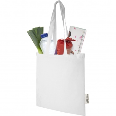 Logotrade promotional giveaway image of: Madras 140 g/m2 GRS recycled cotton tote bag 7L