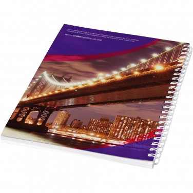 Logotrade promotional item image of: Desk-Mate® A4 spiral notebook with printed back cover