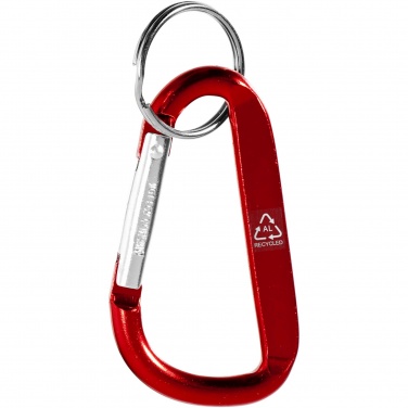 Logotrade promotional item image of: Timor RCS recycled aluminium carabiner keychain