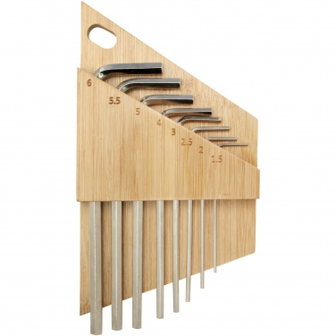 Logo trade promotional merchandise image of: Allen bamboo hex key tool set