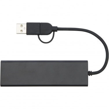 Logo trade business gift photo of: Rise RCS recycled aluminium USB 2.0 hub