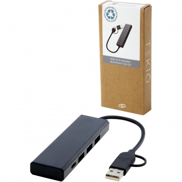 Logotrade promotional items photo of: Rise RCS recycled aluminium USB 2.0 hub