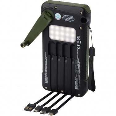 Logo trade promotional items image of: Soldy 10.000 mAh RCS recycled plastic solar dynamo power bank 