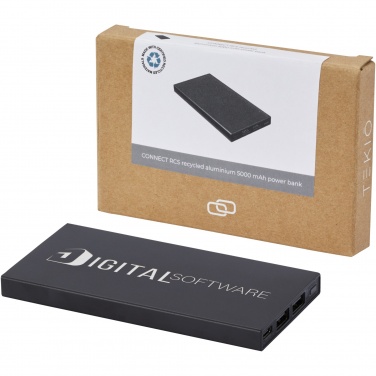 Logotrade corporate gift picture of: Connect 5000 mAh recycled aluminium power bank
