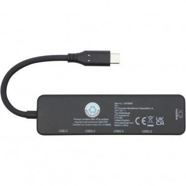 Logo trade promotional items image of: Loop RCS recycled plastic multimedia adapter USB 2.0-3.0 with HDMI port