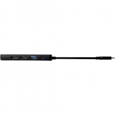 Logo trade business gifts image of: Loop RCS recycled plastic multimedia adapter USB 2.0-3.0 with HDMI port