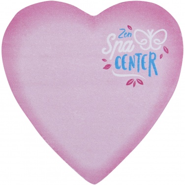 Logotrade promotional item image of: Sticky-Mate® heart-shaped recycled sticky notes
