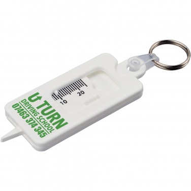 Logo trade promotional gifts picture of: Kym recycled tyre tread check keychain