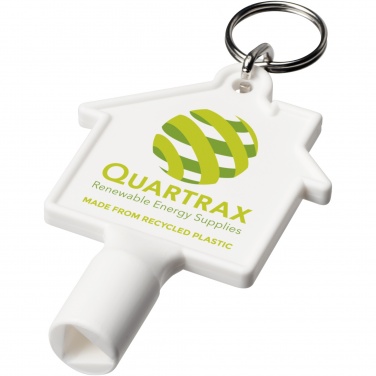 Logo trade advertising products picture of: Maximilian house-shaped recycled utility key keychain