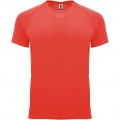 Bahrain short sleeve kids sports t-shirt, Fluor Coral