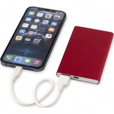 Logo trade promotional products image of: Pep 4000 mAh Type-C recycled aluminium power bank 