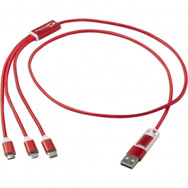 Logo trade promotional items picture of: Versatile 5-1 recycled aluminium charging cable