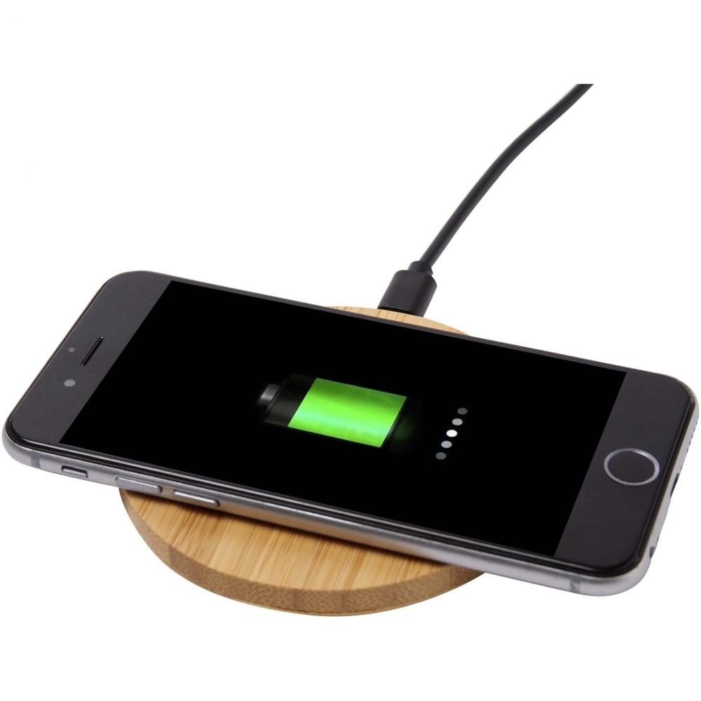 Logotrade advertising products photo of: Essence 15W bamboo wireless charging pad