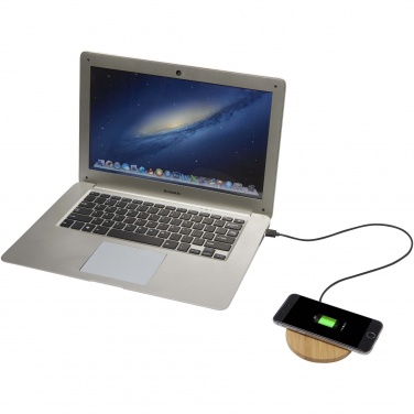 Logo trade advertising product photo of: Essence 15W bamboo wireless charging pad