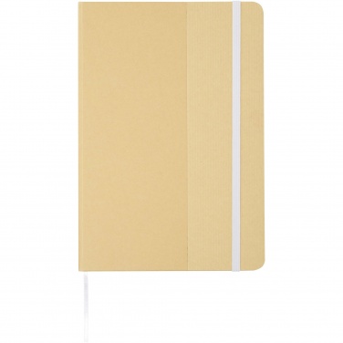 Logo trade promotional products image of: Nelida A5 recycled cardboard hard cover notebook