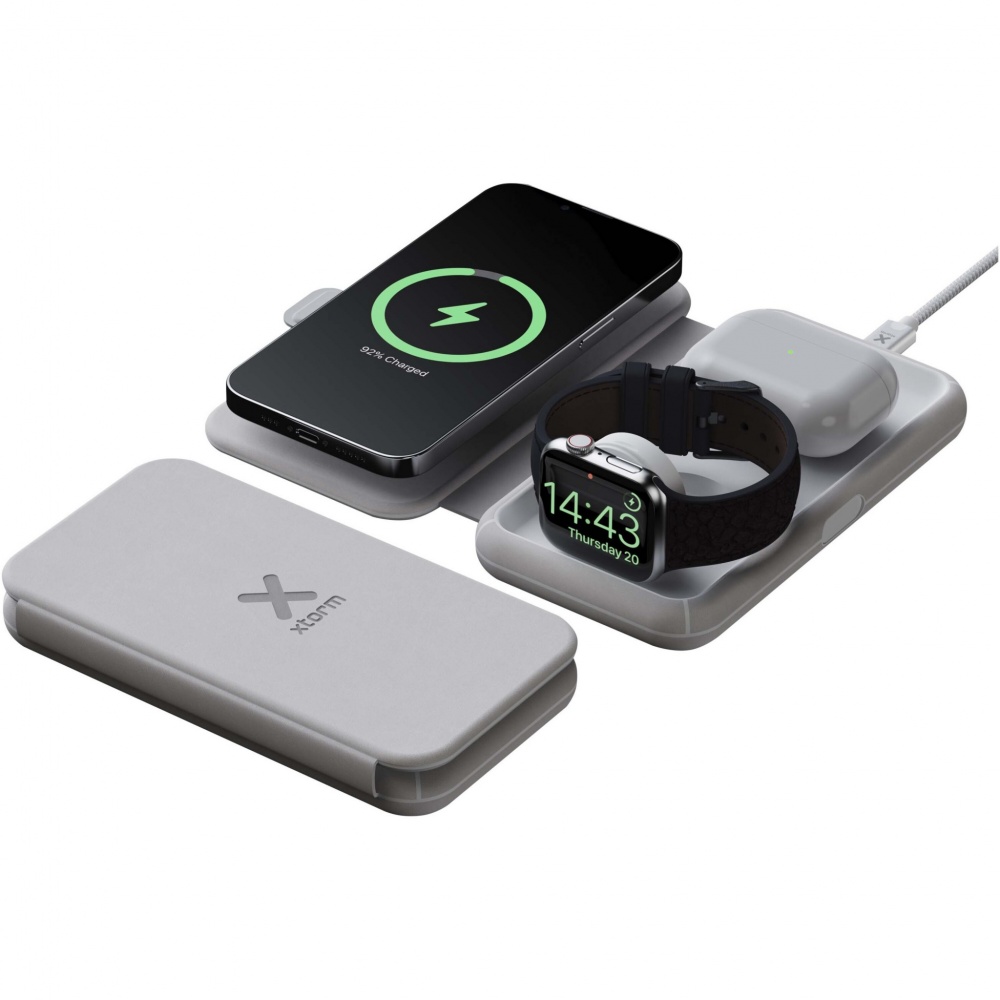 Logotrade advertising product image of: Xtorm XWF31 15W foldable 3-in-1 wireless travel charger