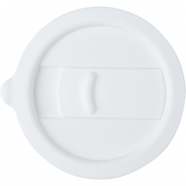 Logo trade promotional items image of: Java 330 ml ceramic tumbler with silicone wrap and plastic lid