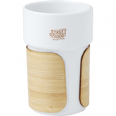 Logo trade promotional merchandise photo of: Tumbler Fika 340 ml with bamboo sleeve