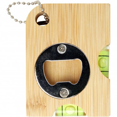Logo trade business gifts image of: Levo bamboo bottle opener with level 