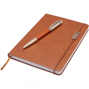 Logo trade advertising products picture of: Legato A5 notebook and rollerball pen set 