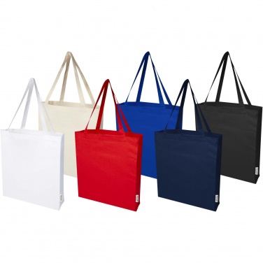 Logotrade promotional item image of: Madras 140 g/m² GRS recycled cotton gusset tote bag