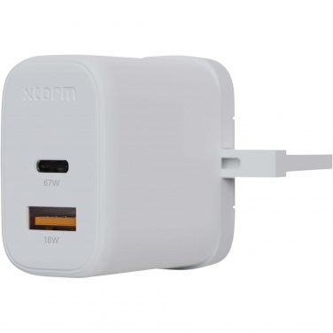 Logo trade promotional giveaways picture of: Xtorm XEC067G GaN² Ultra 67W wall charger - UK plug