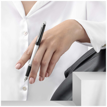 Logotrade promotional giveaway picture of: Hemisphere colour blocking fountain pen with palladium trim