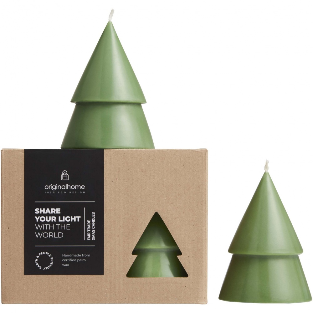 Logotrade corporate gifts photo of: Originalhome Xmas tree candle set of 2 - M