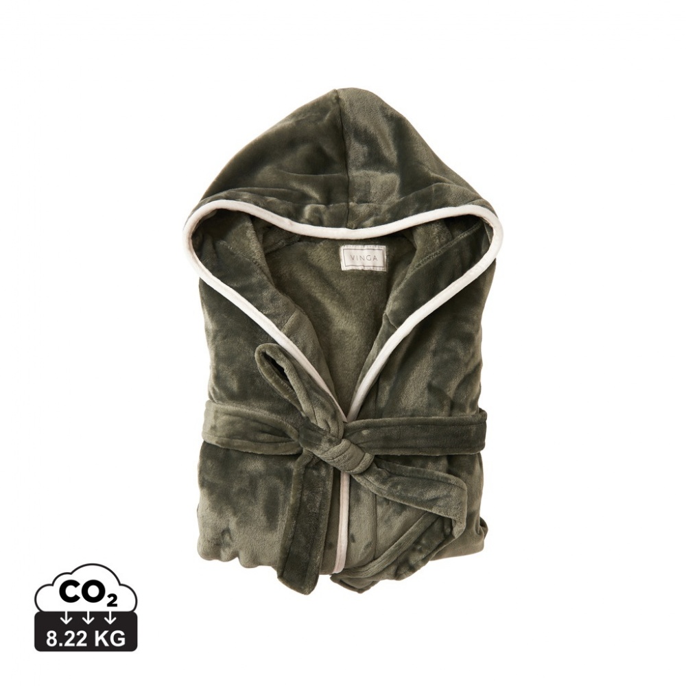 Logotrade advertising product picture of: VINGA Louis luxury plush RPET robe size L-XL