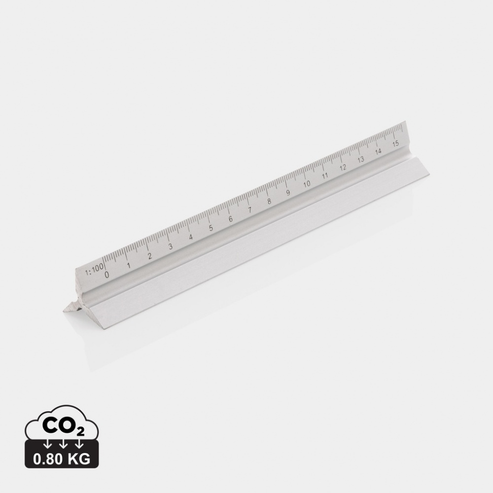 Logotrade promotional product picture of: 15cm. Aluminum triangular ruler