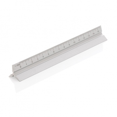 Logo trade promotional gift photo of: 15cm. Aluminum triangular ruler