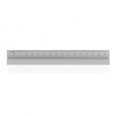 Logo trade promotional merchandise image of: 15cm. Aluminum triangular ruler