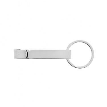 Logo trade promotional merchandise photo of: RCS recycled zinc alloy bottle opener keychain