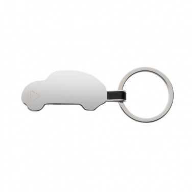 Logo trade promotional merchandise picture of: RCS recycled zinc alloy car keyring