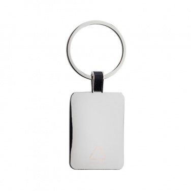Logo trade advertising products picture of: RCS recycled zinc alloy rectangle keyring