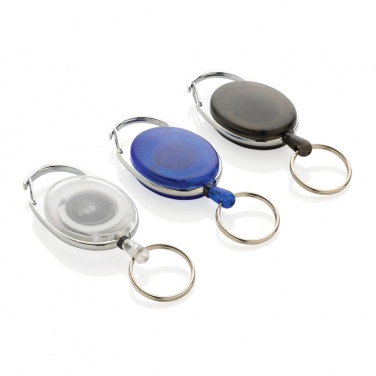 Logo trade promotional products image of: RCS recycled ABS roller clip keychain