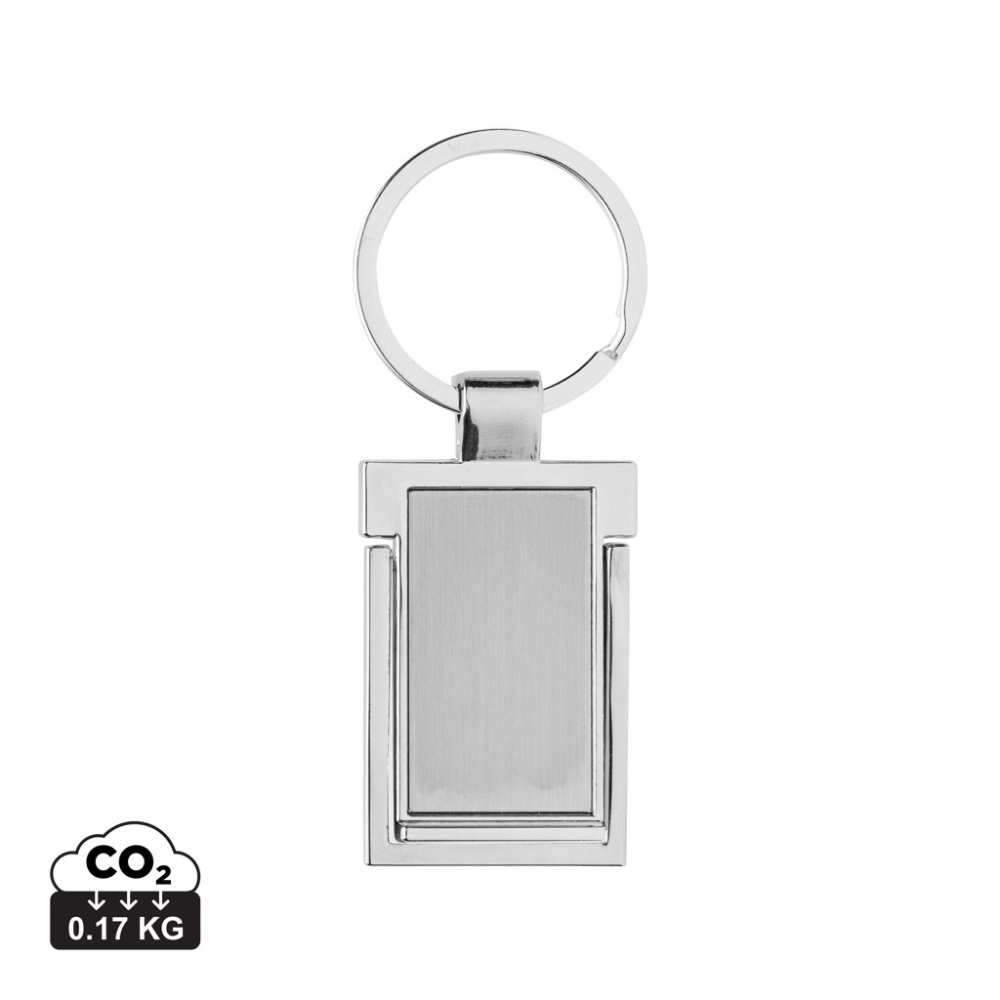 Logotrade promotional gift image of: RSC recycled zinc alloy phone stand keychain