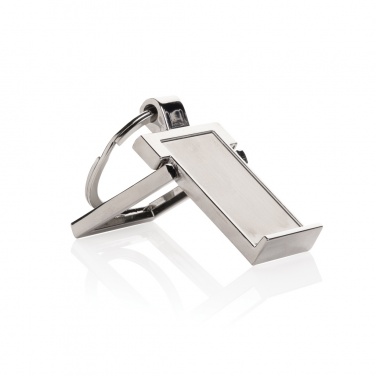 Logotrade promotional item picture of: RSC recycled zinc alloy phone stand keychain