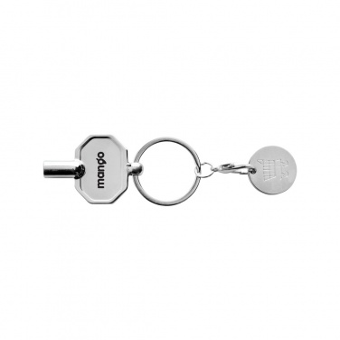 Logotrade promotional giveaway picture of: RCS recycled zinc alloy radiator key keychain with coin