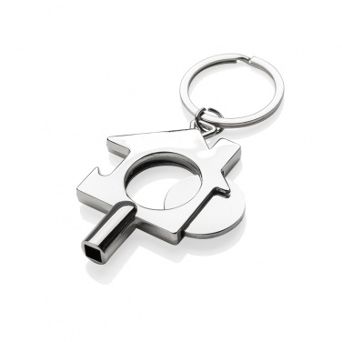 Logo trade promotional merchandise picture of: RCS recycled zinc alloy 3 in 1 keychain