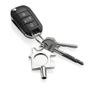 Logo trade promotional gifts image of: RCS recycled zinc alloy 3 in 1 keychain